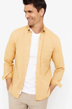 Cortefiel Camisa Oxford Liso Dourado Clearance