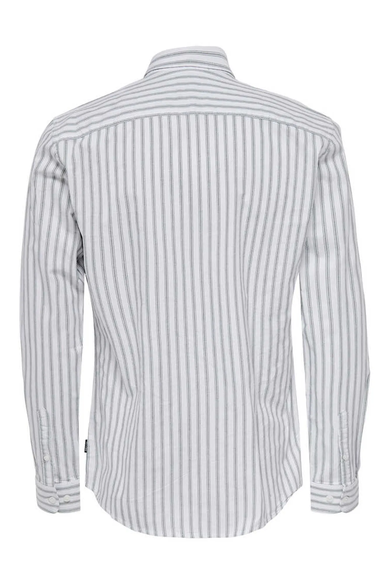 Only & Sons Camisa Oxford Riscas Verde