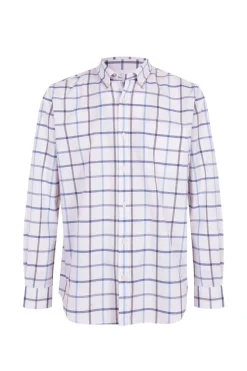 Cortefiel Camisa Oxford Xadrez Azul Discount