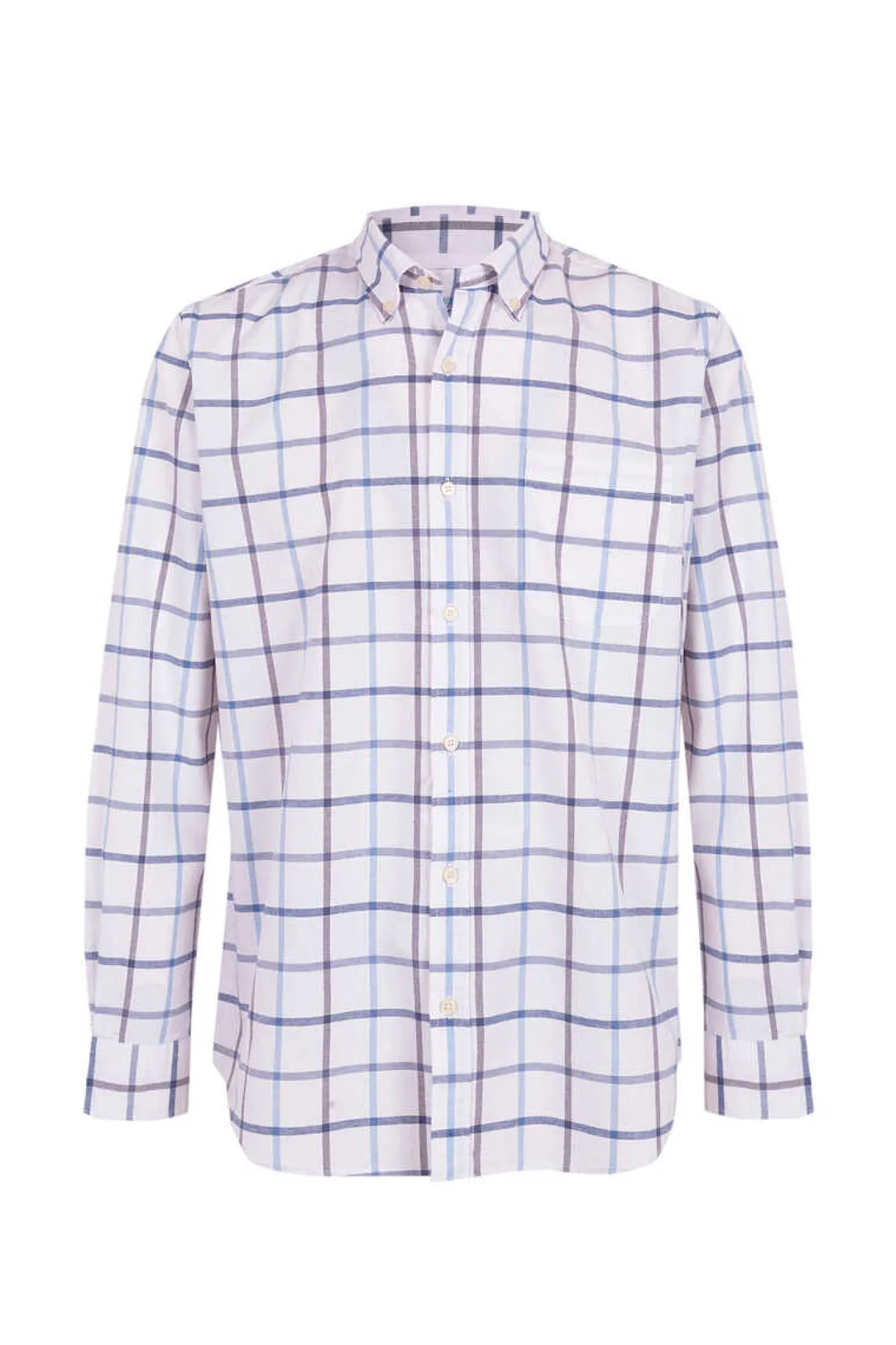 Cortefiel Camisa Oxford Xadrez Azul Discount
