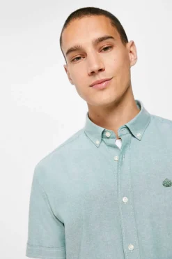 Springfield Camisa Pinpoint Verde Clearance