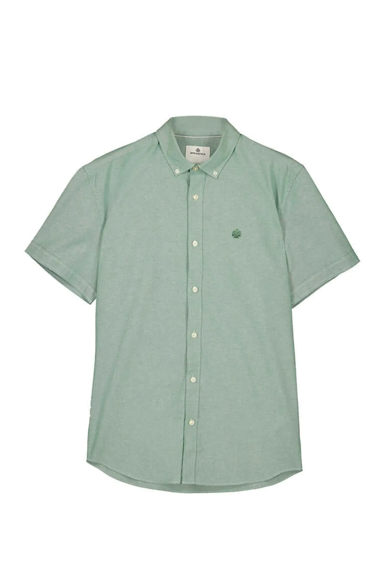 Springfield Camisa Pinpoint Verde Clearance