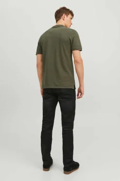 Jack & Jones Camisa Polo De Manga Curta Simples Verde Sale