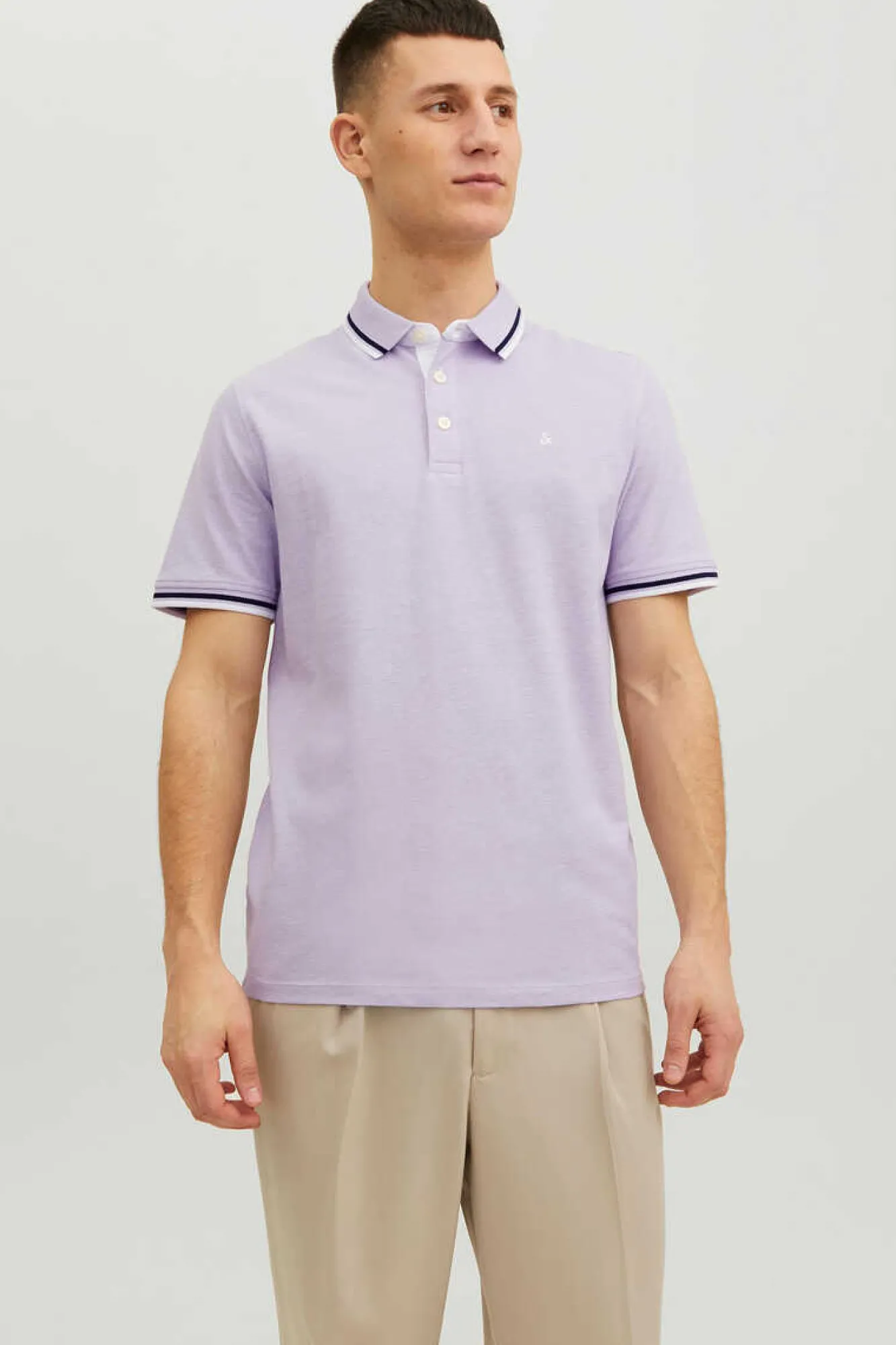 Jack & Jones Camisa Polo De Manga Curta Roxo Hot