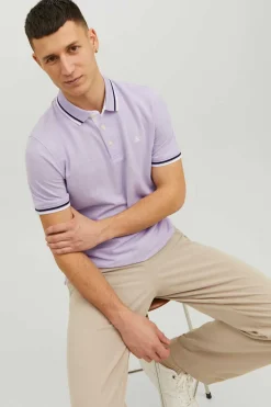 Jack & Jones Camisa Polo De Manga Curta Roxo Hot