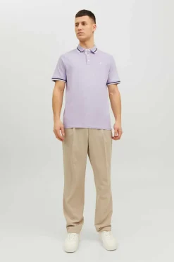 Jack & Jones Camisa Polo De Manga Curta Roxo Hot