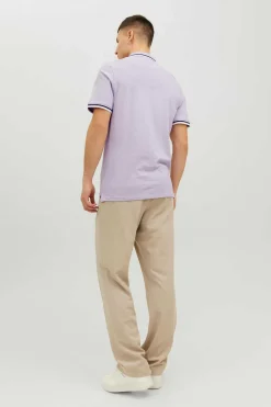 Jack & Jones Camisa Polo De Manga Curta Roxo Hot