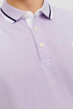 Jack & Jones Camisa Polo De Manga Curta Roxo Hot