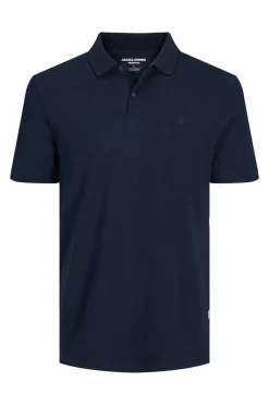Jack & Jones Camisa Polo De Manga Curta Simples Marinho Clearance