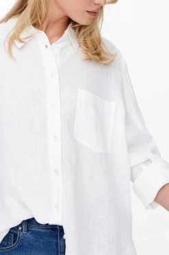 Only Camisas E Blusas-Camisa Popelina Com Linho