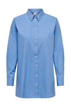 Only Camisas E Blusas-Camisa Popelina Gola Lapelas