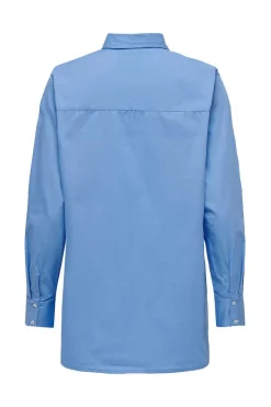 Only Camisas E Blusas-Camisa Popelina Gola Lapelas