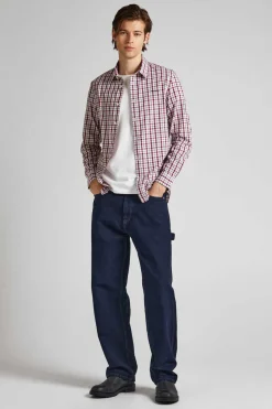 Pepe Jeans Camisa Popelina Quadrados Fit Slim Cor New