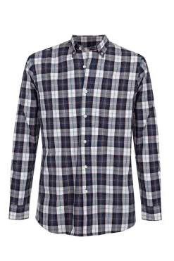 Cortefiel Camisa Quadrados Facil De Engomar Azul Clearance