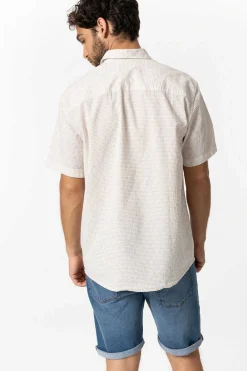 Tiffosi Camisa Regular Fit Estrutura Dobby As Riscas Vermelho Best