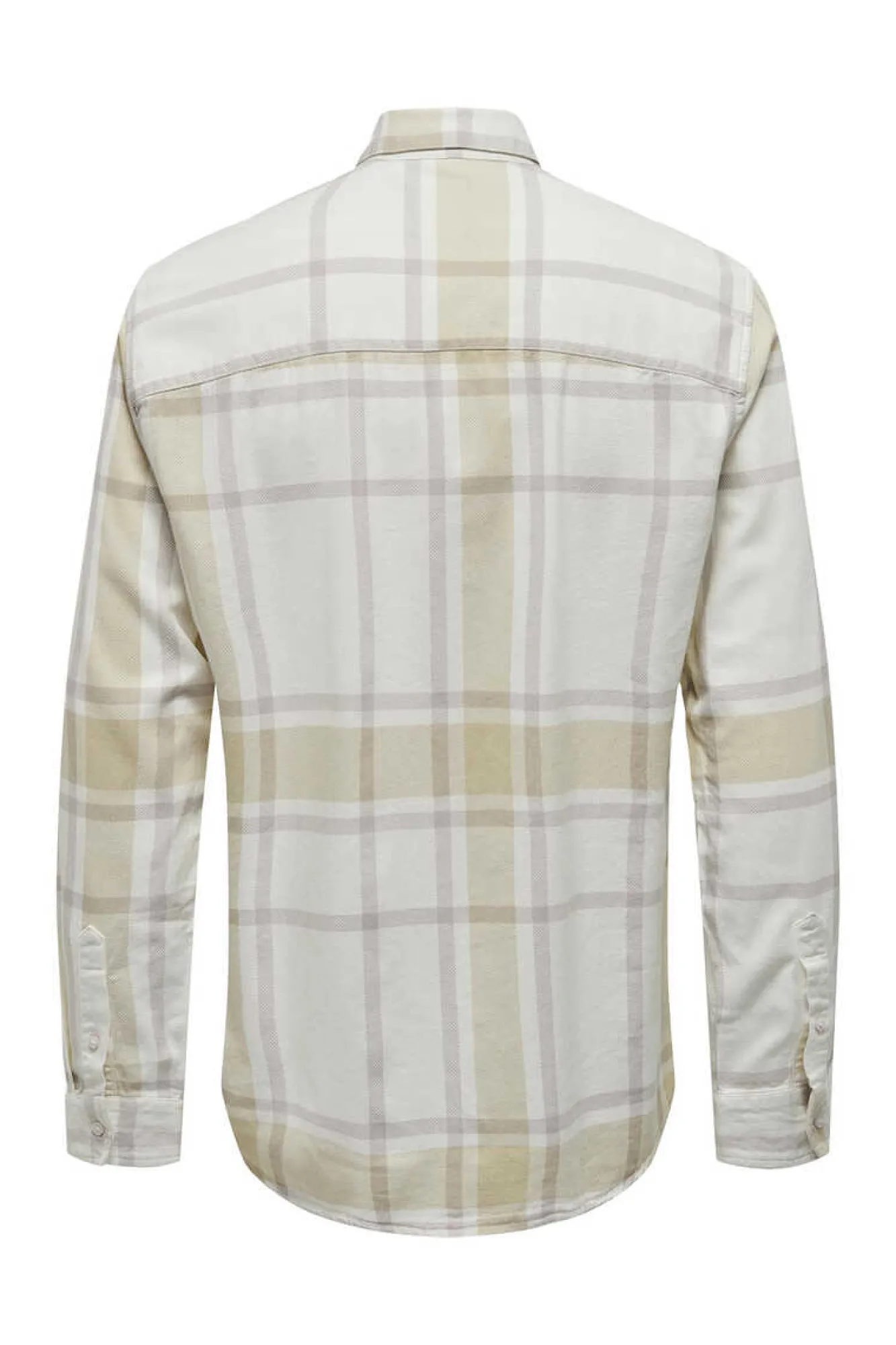 Only & Sons Camisa Regular Fit Quadrados Cinza Hot