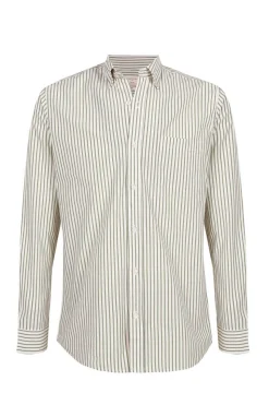 Cortefiel Camisa Riscas Facil De Engomar Verde Sale