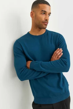 Jack & Jones Camisa Sarja Lisa Slim Fit Azulado