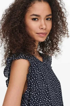 Only Camisas E Blusas-Camisa Sem Mangas Com Gola Redonda