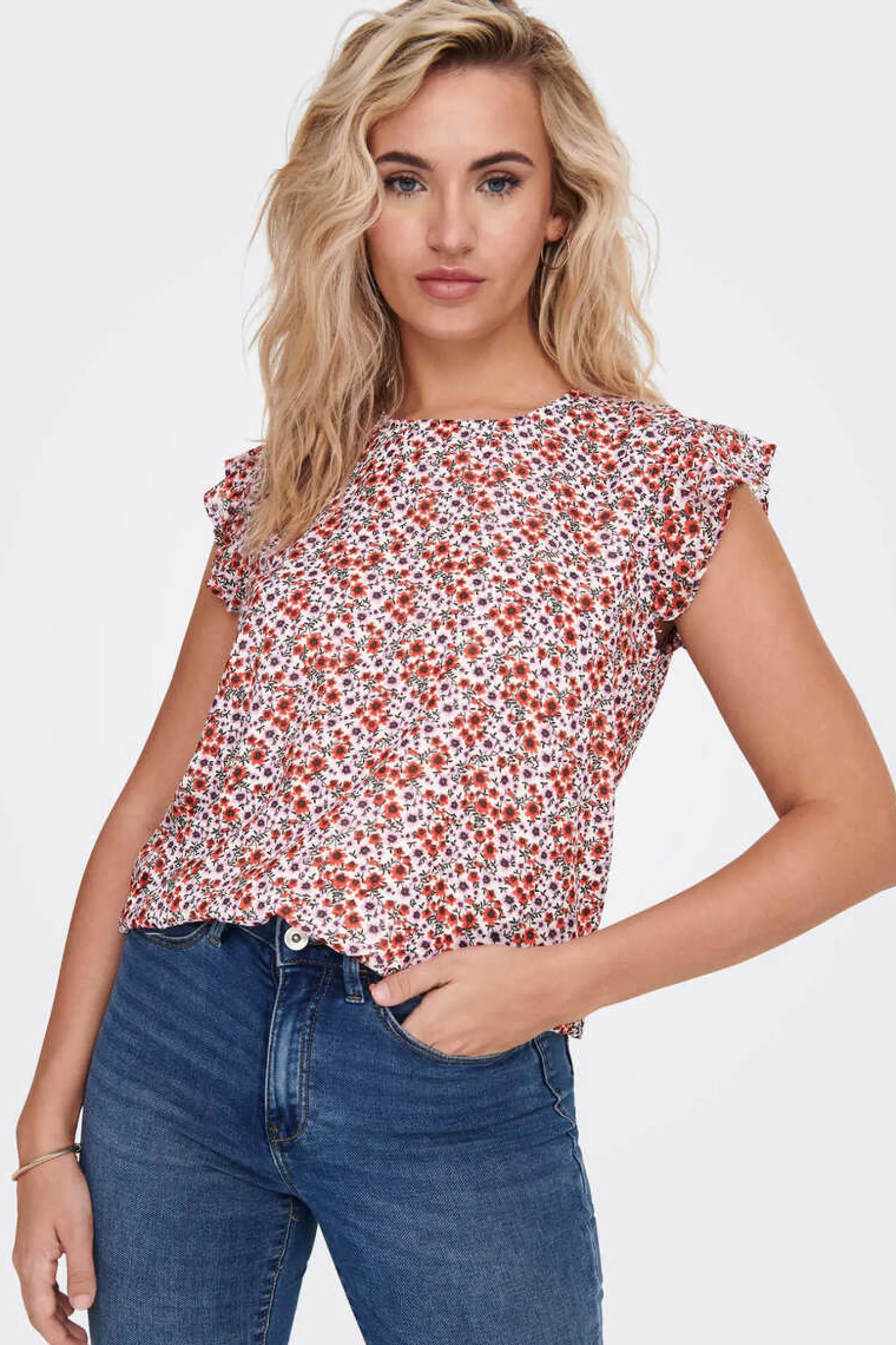 Only Camisas E Blusas-Camisa Sem Mangas Com Gola Redonda