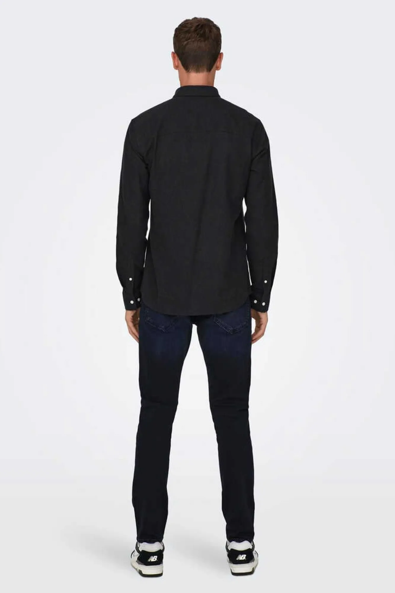 Only & Sons Camisa Slim Fit Preto Outlet