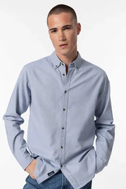 Tiffosi Camisa Slim Fit De Twill Azul Online