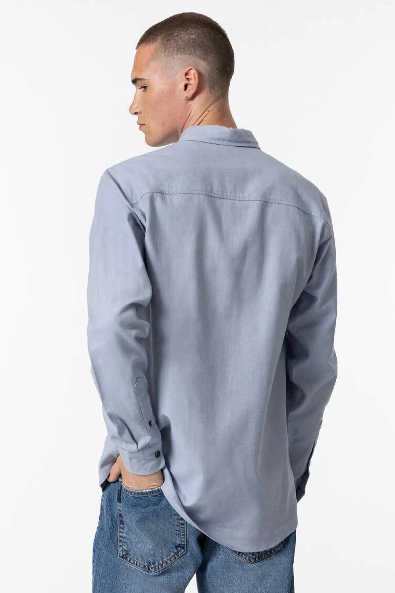 Tiffosi Camisa Slim Fit De Twill Azul Online