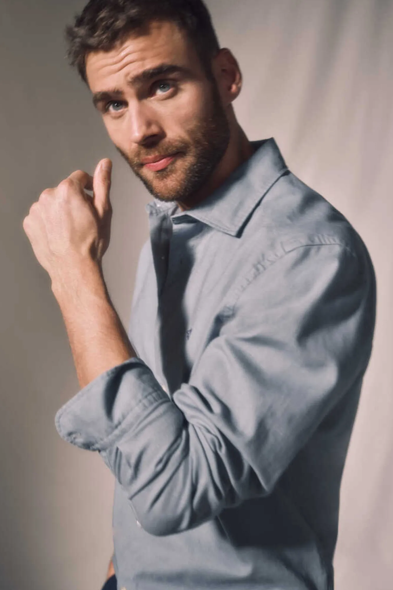 Ooto Camisa Slim Linho Cinzento Outlet