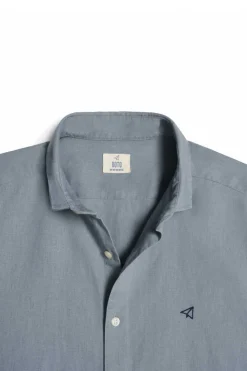 Ooto Camisa Slim Linho Cinzento Outlet