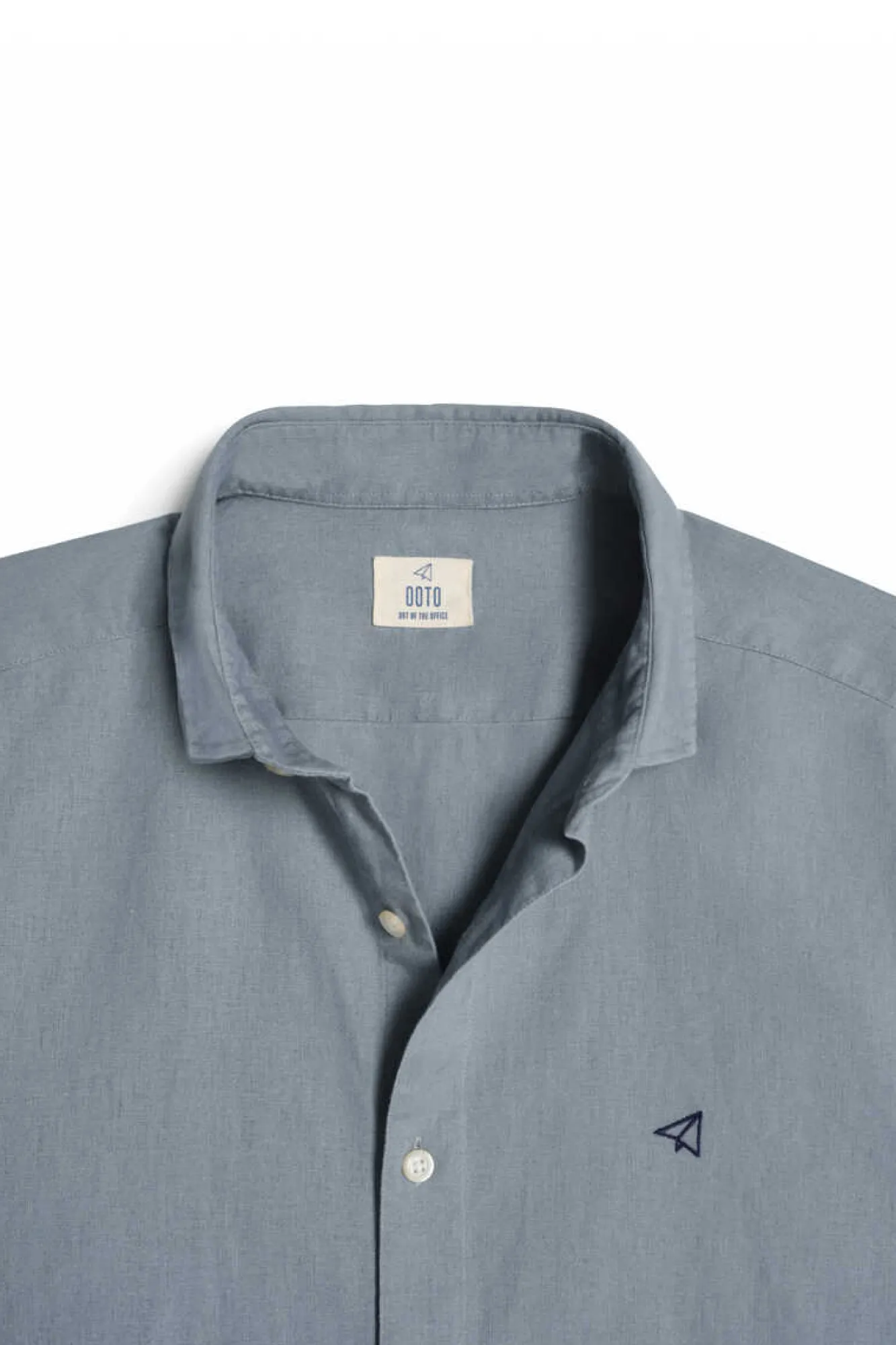 Ooto Camisa Slim Linho Cinzento Outlet