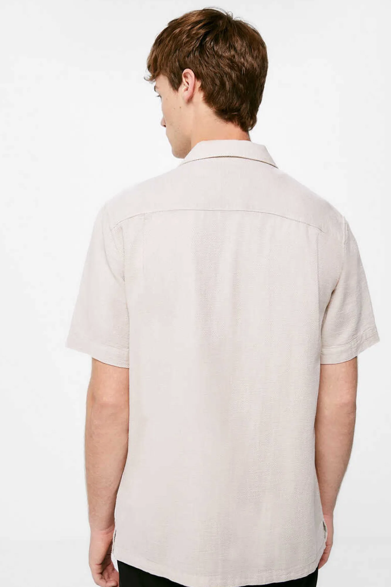 Springfield Camisa Textura Cor Camel New