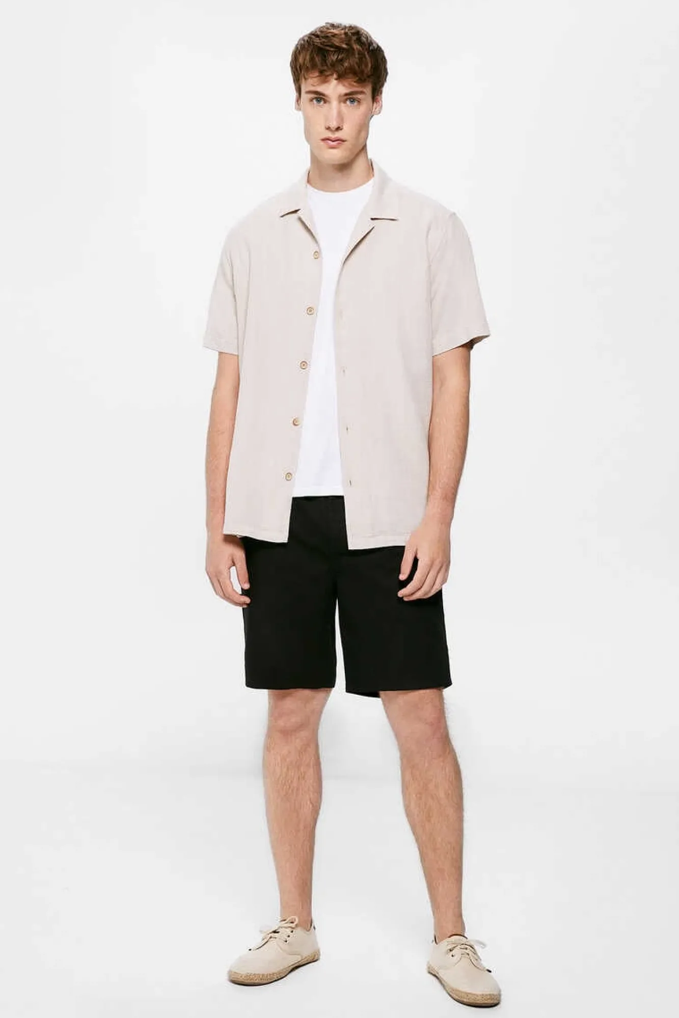 Springfield Camisa Textura Cor Camel New