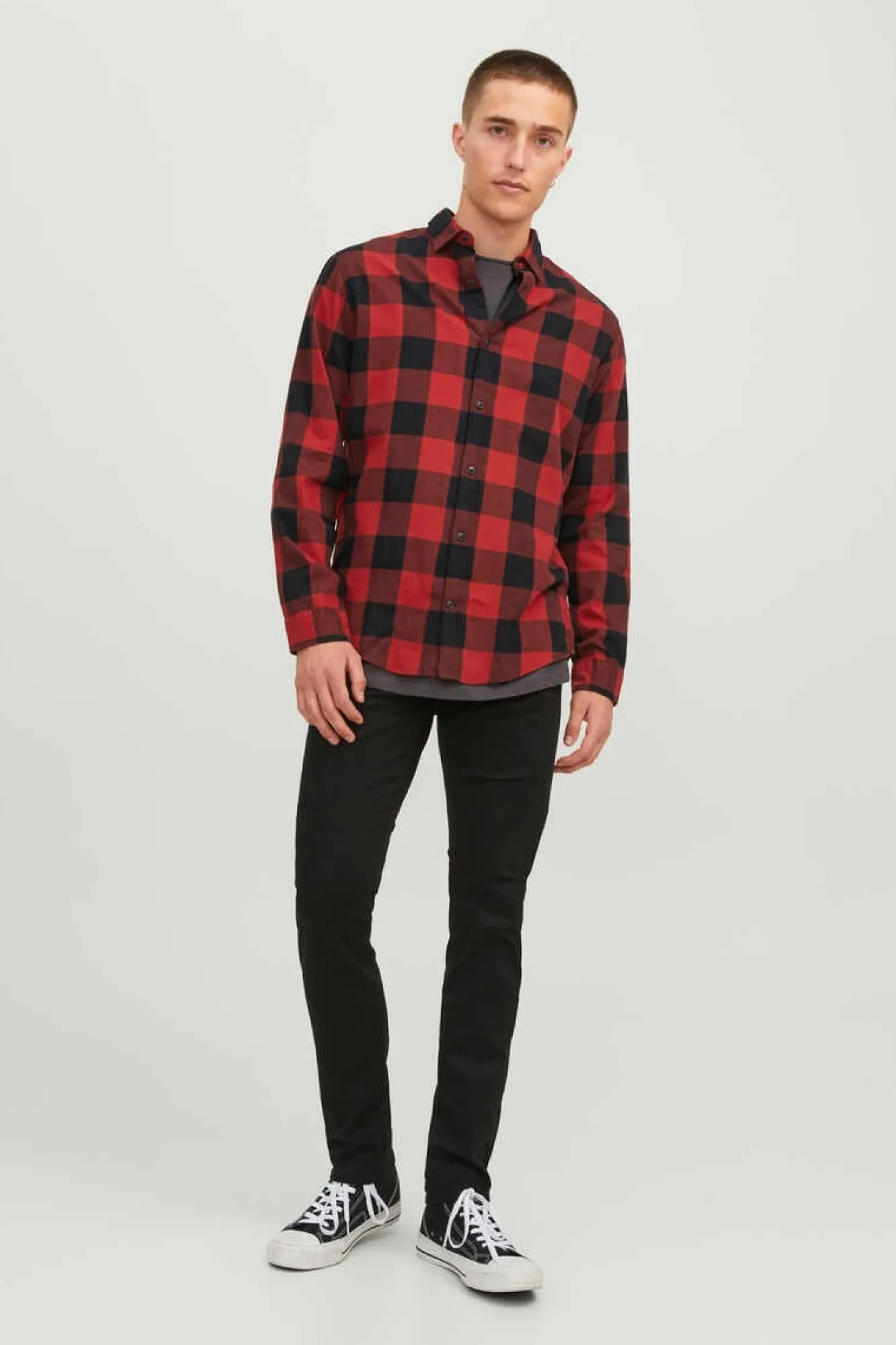 Jack & Jones Camisa Xadrez Red New