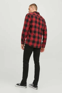 Jack & Jones Camisa Xadrez Red New