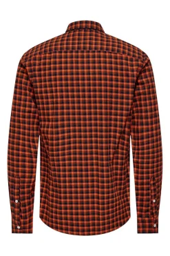 Only & Sons Camisa Xadrez Flanela Red New