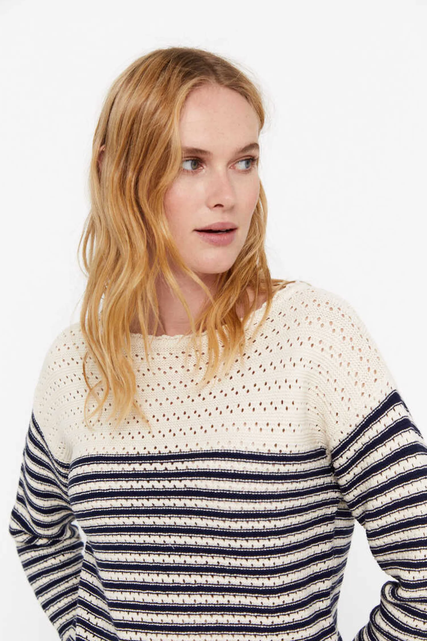 Cortefiel Sueteres E Cardigans-Camisola Algodao Bci