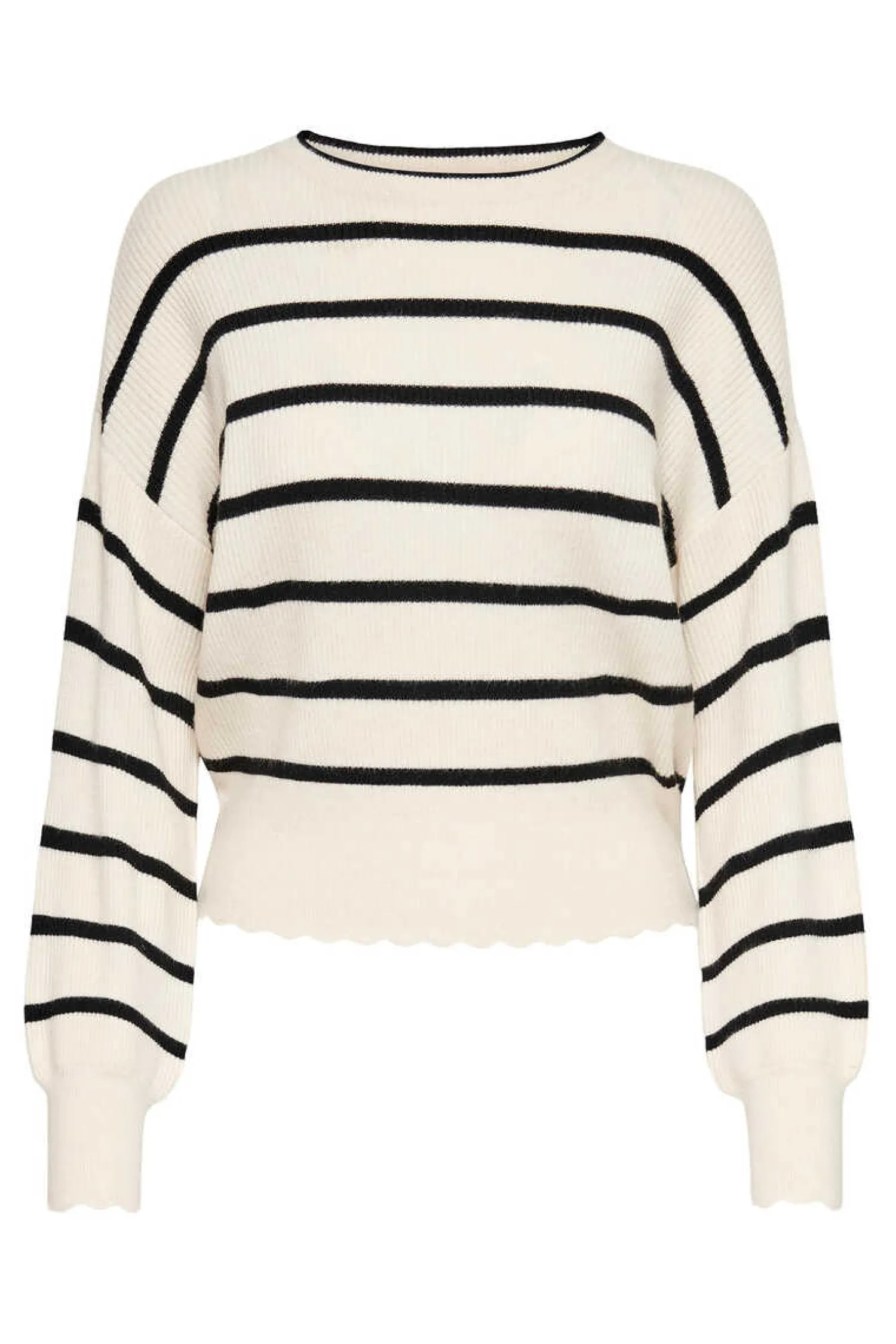 Only Sueteres E Cardigans-Camisola As Riscas Gola Redonda