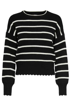 Only Sueteres E Cardigans-Camisola As Riscas Gola Redonda