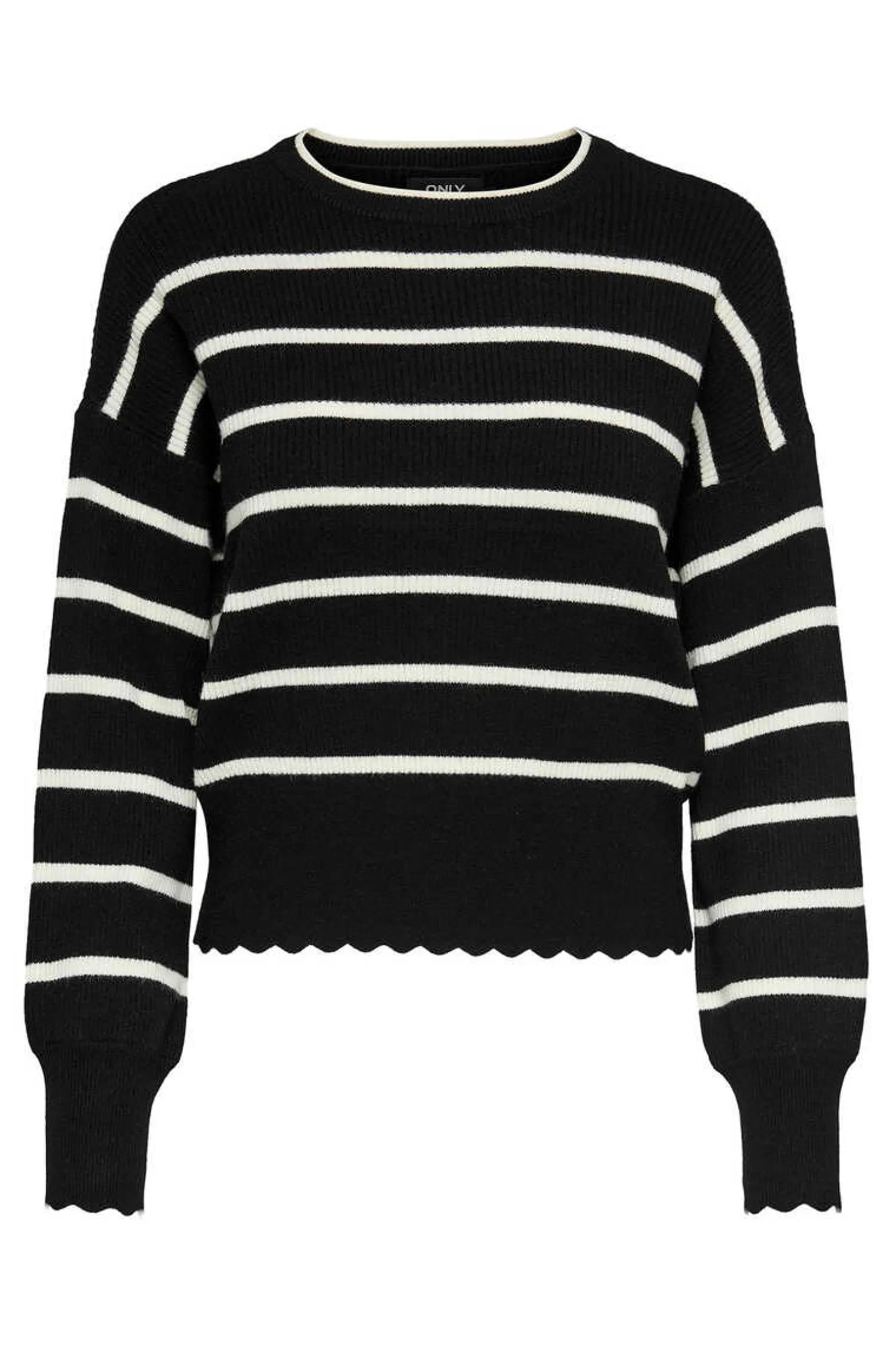 Only Sueteres E Cardigans-Camisola As Riscas Gola Redonda