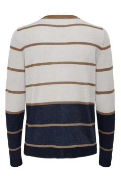 Only Sueteres E Cardigans-Camisola As Riscas Lurex