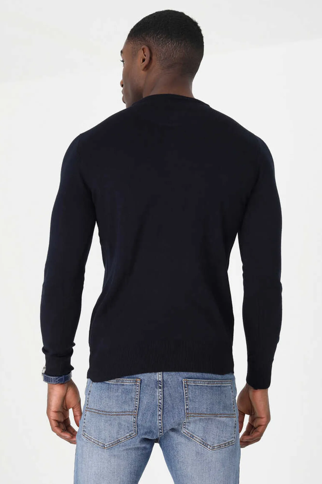 Brave Soul Camisola Basica Com Gola Caixa Marinho