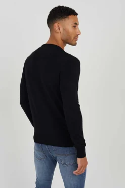 Brave Soul Camisola Basica Com Gola Em Bico Preto Best