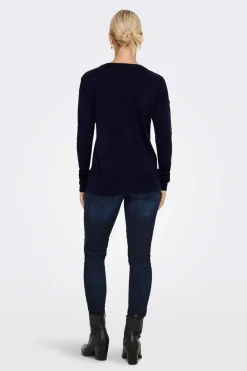 Only Sueteres E Cardigans-Camisola Bico Gola De Renda