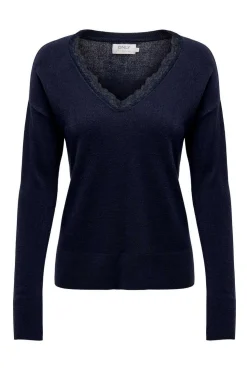 Only Sueteres E Cardigans-Camisola Bico Gola De Renda