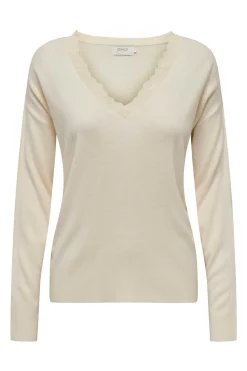 Only Sueteres E Cardigans-Camisola Bico Gola De Renda