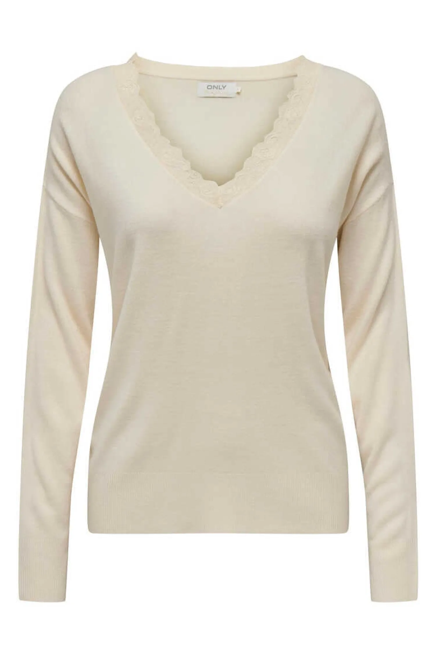 Only Sueteres E Cardigans-Camisola Bico Gola De Renda