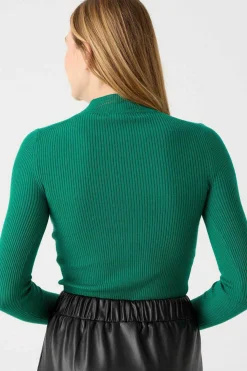 Inside Sueteres E Cardigans-Camisola Canelada Gola Alta