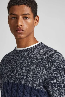 Pepe Jeans Camisola Color Block Malha Trancada Marinho Online