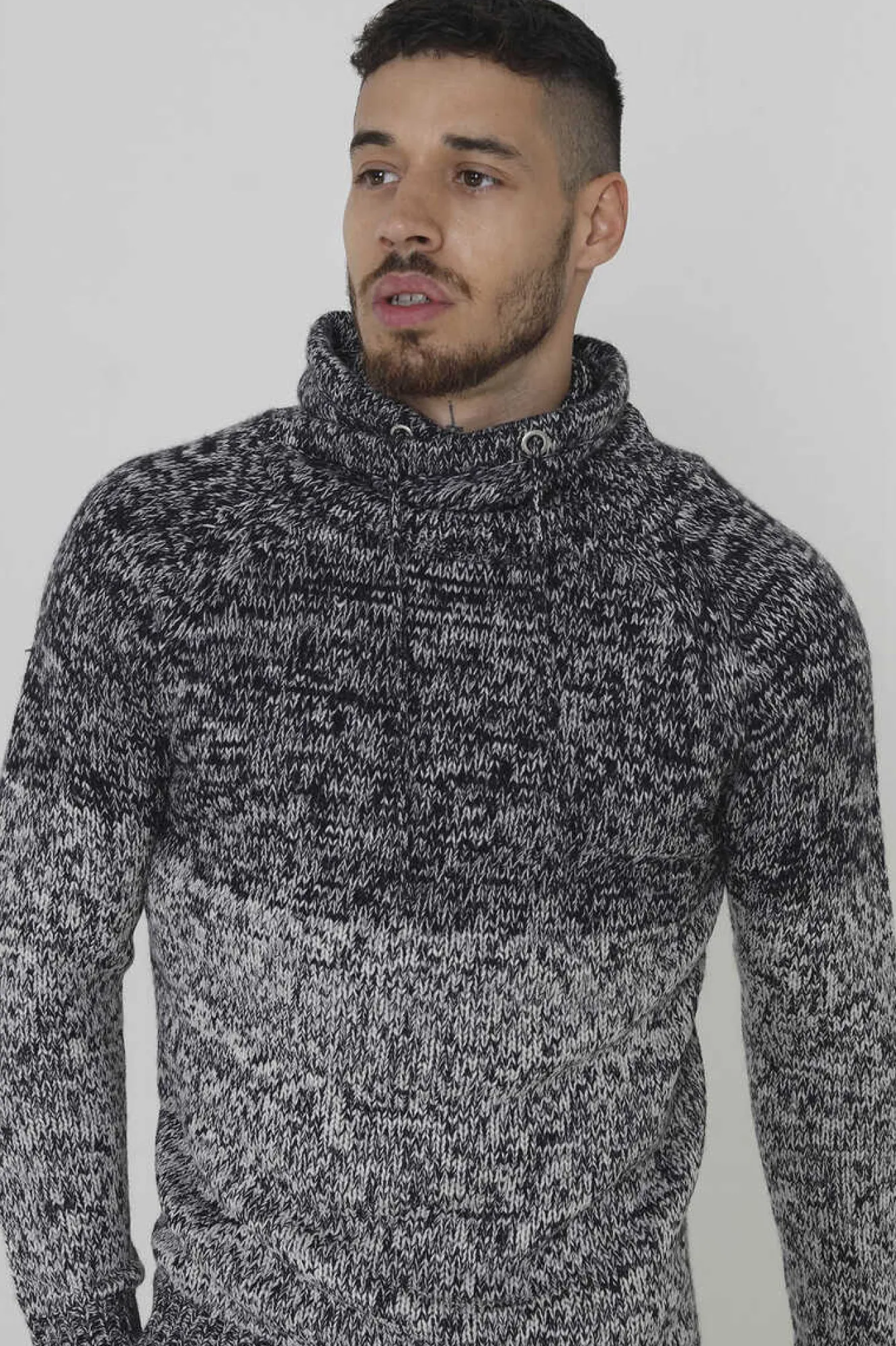 Brave Soul Camisola Com Blocos Jaspeados Marinho New