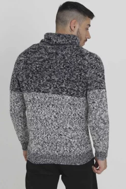 Brave Soul Camisola Com Blocos Jaspeados Marinho New